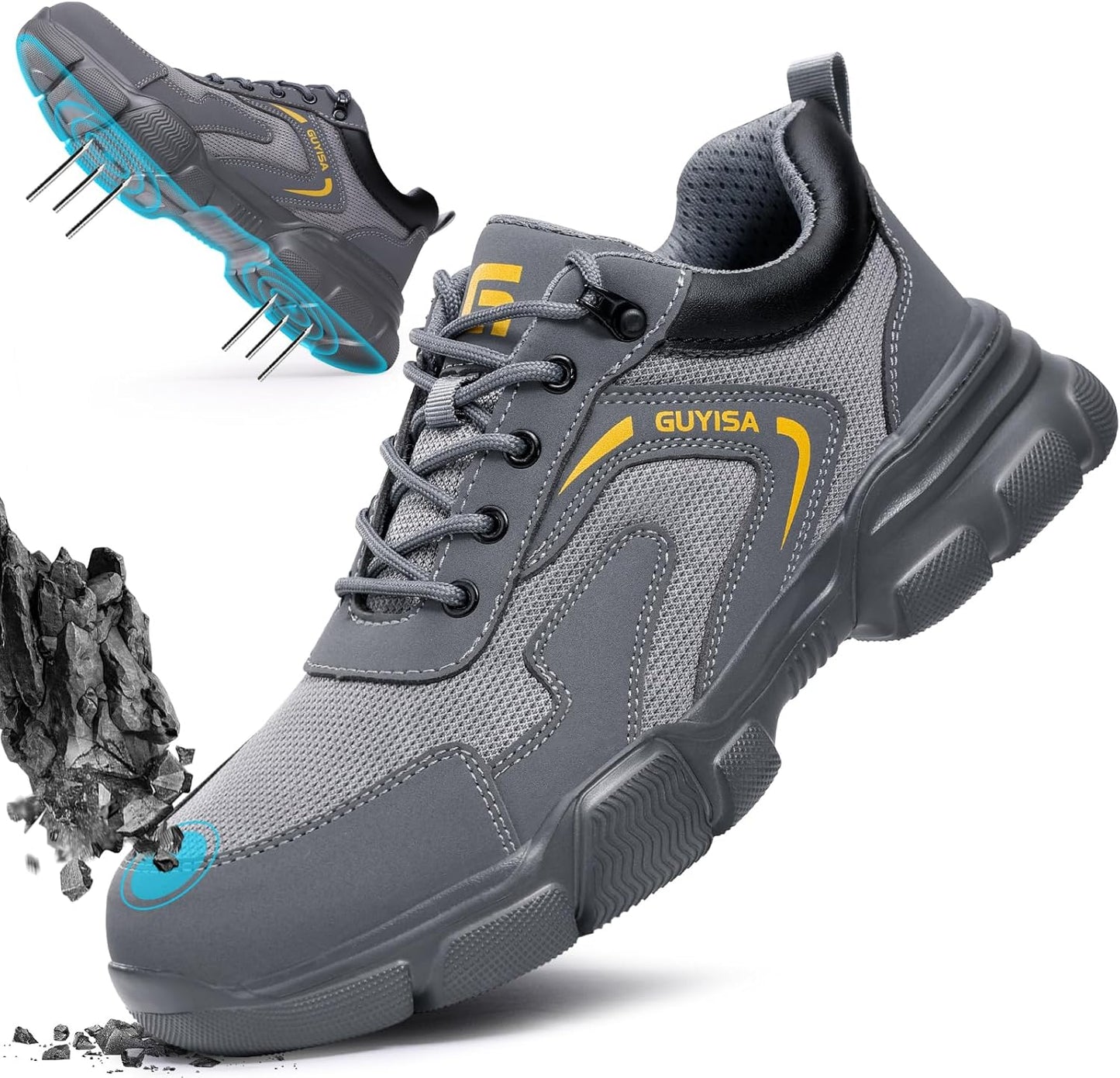 Indestructible Steel Toe Shoes for Men and Women Lightweight Safety