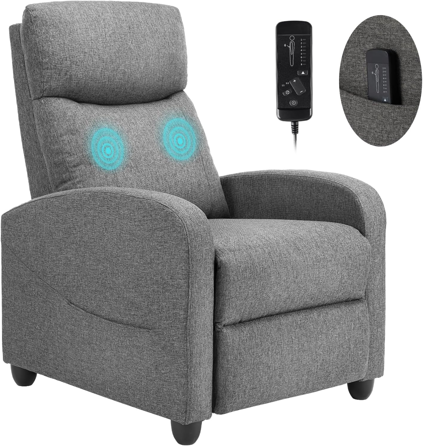 SMUG Recliner Chair for Living Room with Adjustable Backrest