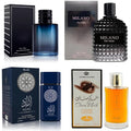 4-Piece Cologne for Men Includes Choco Musk SE AZAD Blue Milano - Gift