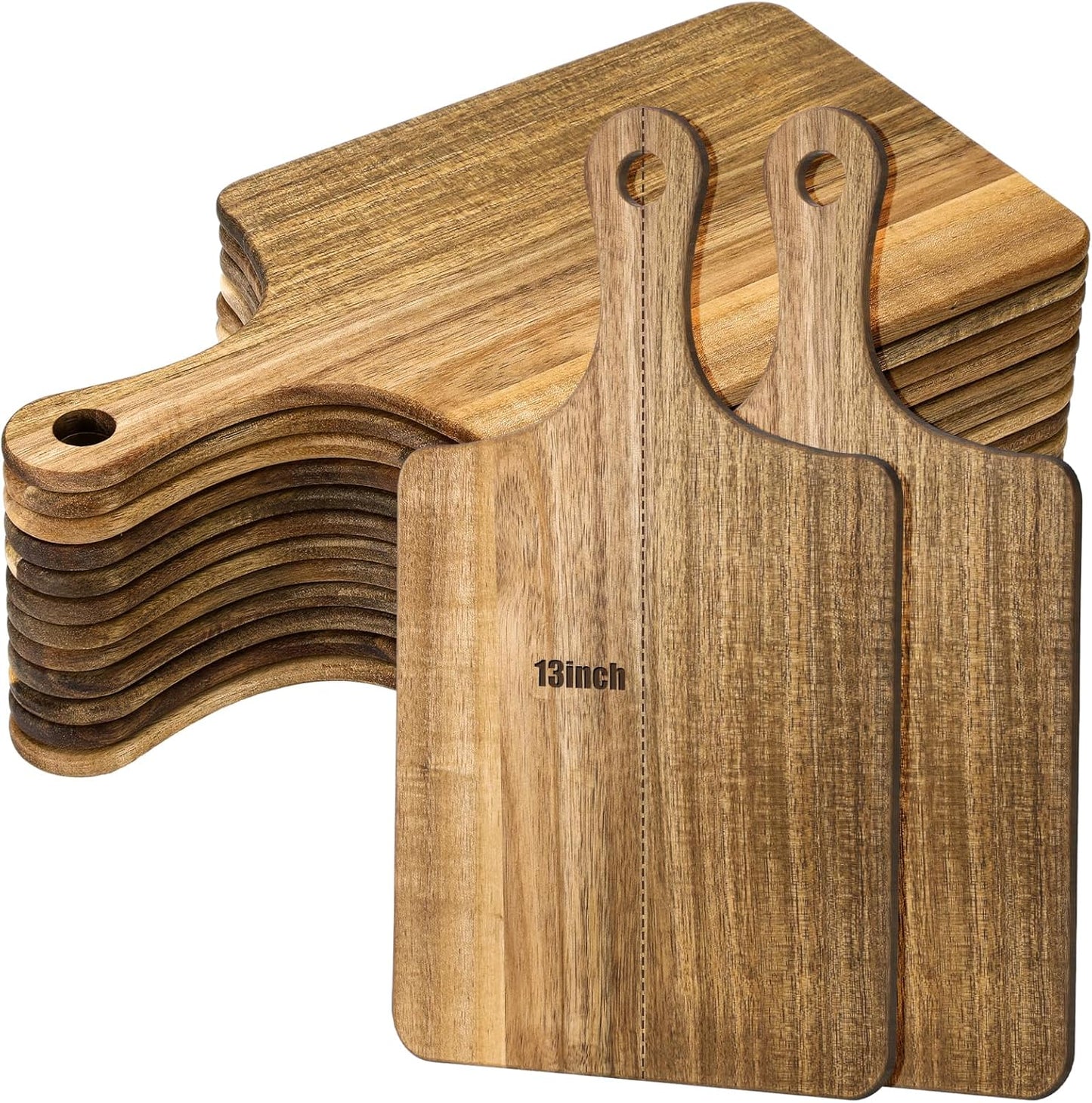 Zubebe 12 Pcs Bulk Wood Cutting Board for Engraving Gifts