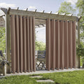 Extra Wide Outdoor Curtains 2 Panels, Blackout Thermal Waterproof
