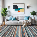 9x12 Area Rug for Living Room - Washable Low Pile Moroccan Accent