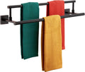 KOKOSIRI 24-in Towel Bars Oil Rubbed Bronze - Space Saving Double Rail