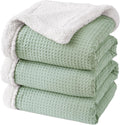 PHF Waffle Sherpa Blanket King Size for Cozy Winter Comfort