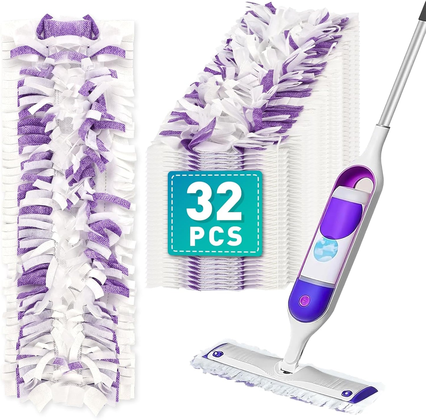 32 Pack Swiffer-Compatible Power Mop Pads - Effortless Cleaning!