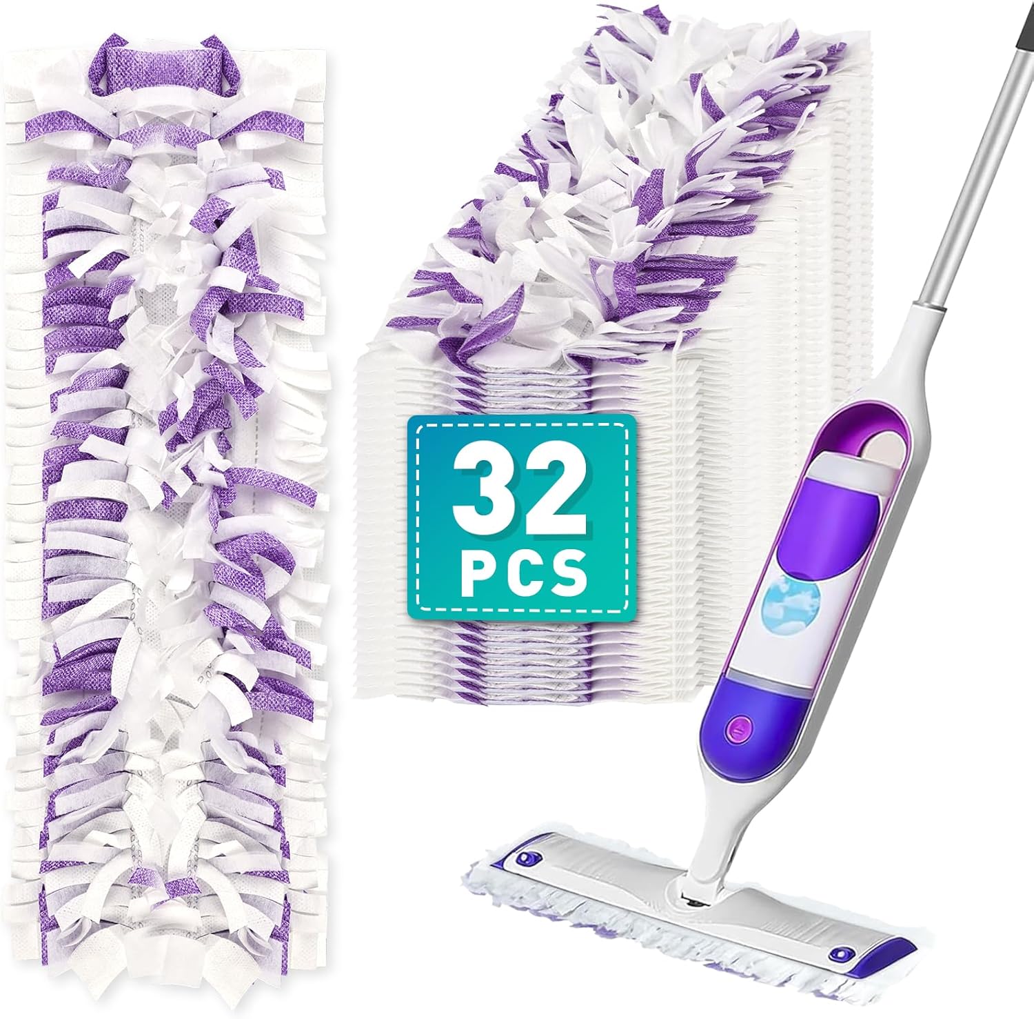 32 Pack Swiffer-Compatible Power Mop Pads - Effortless Cleaning!