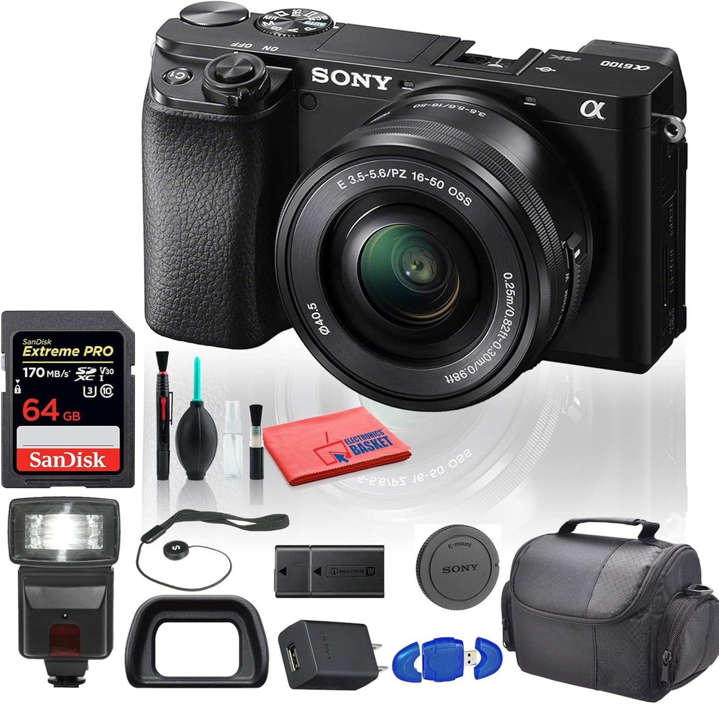 Sony Alpha a6100 Mirrorless Digital Camera Bundle for Creators