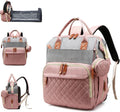Diaper Bag with Changing Station Pink-Grey - 3 in 1 Waterproof