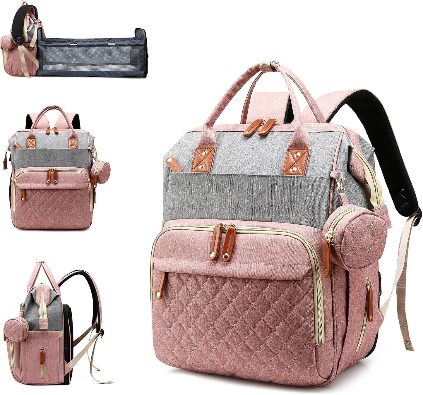 Lamroro Waterproof Diaper Bag with 3-in-1 Changing Station - Ultimate Convenience!