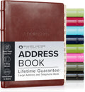 Gallery Leather Large Address Book with Alphabetical Tabs - 480
