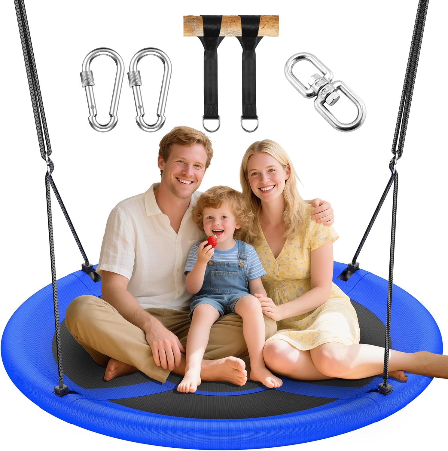 43 Inch Saucer Tree Swing for Kids and Adults, 700lbs Capacity