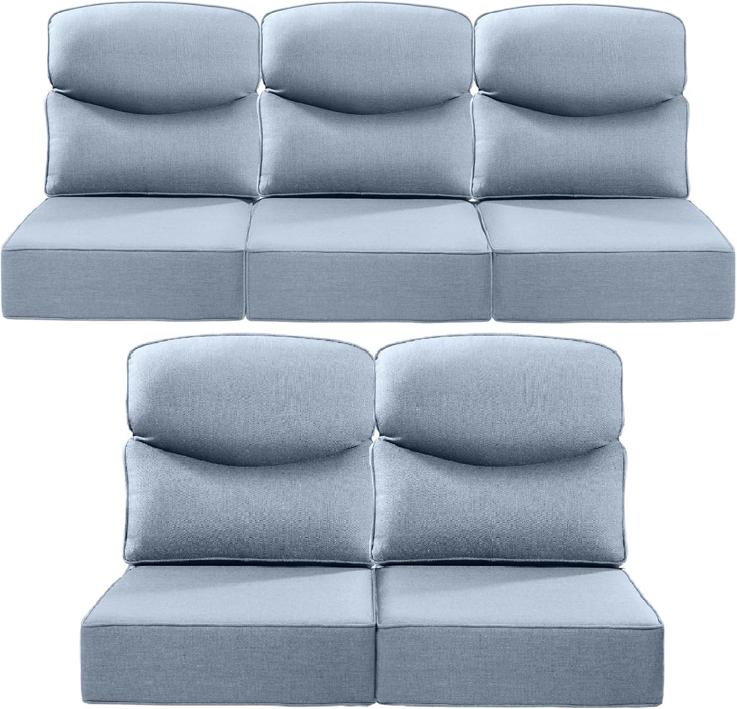 Luxury 22x24 6-Inch Smile Outdoor Cushions for Patio Seating