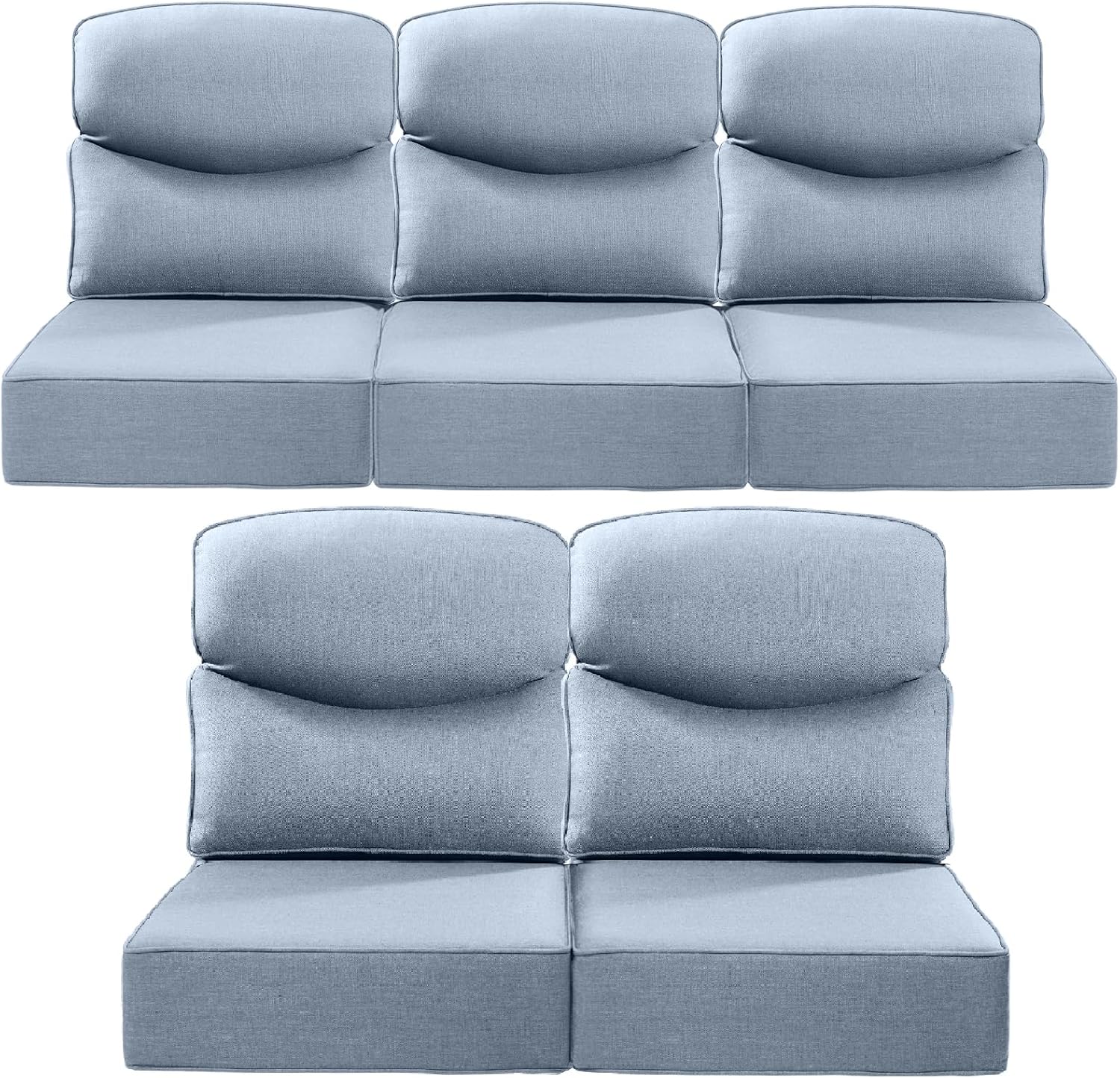 Luxury 22x24 6-Inch Smile Outdoor Cushions for Patio Seating