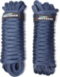 Premium Navy Blue Dock Lines 2 Pack - Durable Double Braided Nylon