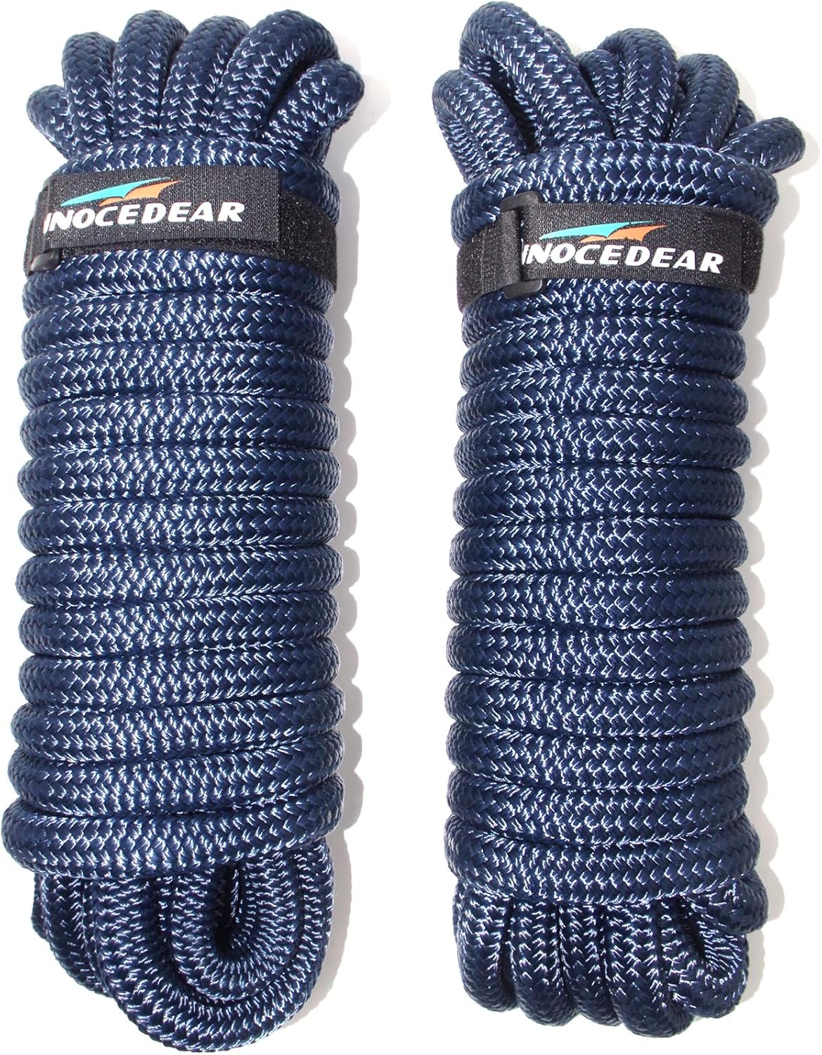 2 Pack Premium Navy Blue Dock Lines - Durable Double Braided Nylon