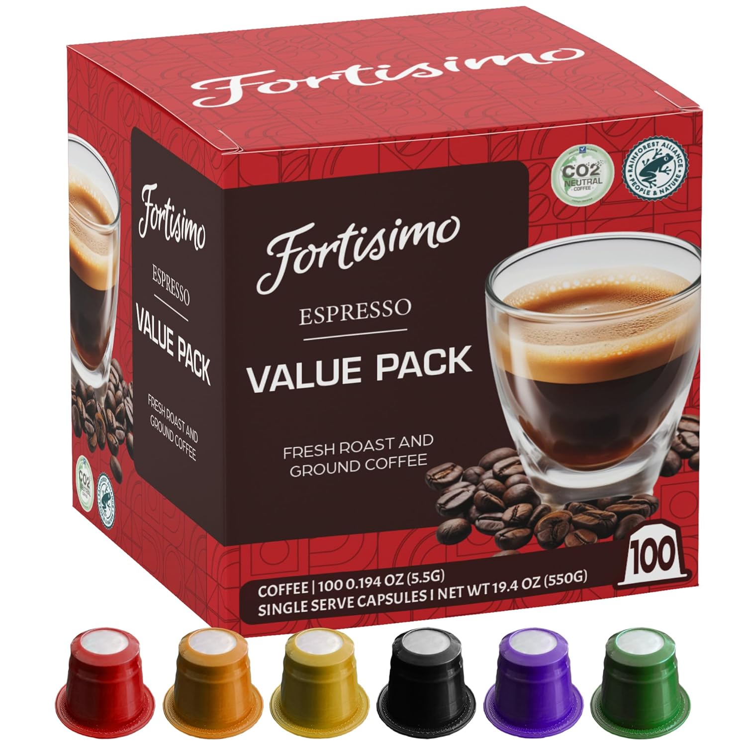 100 Authentic Italian Espresso Pods - Nespresso Compatible