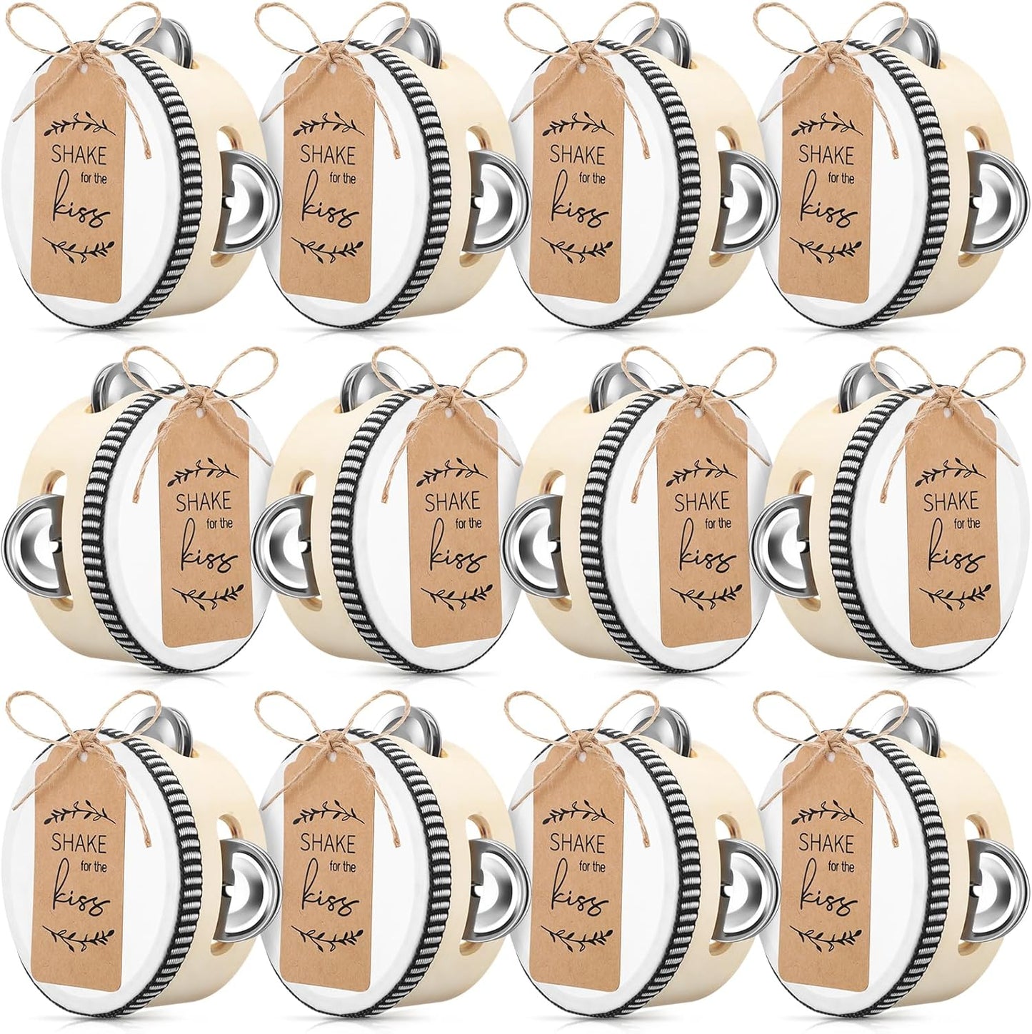 4 Inch Wedding Tambourines Bulk for Adults - Perfect Party Favor