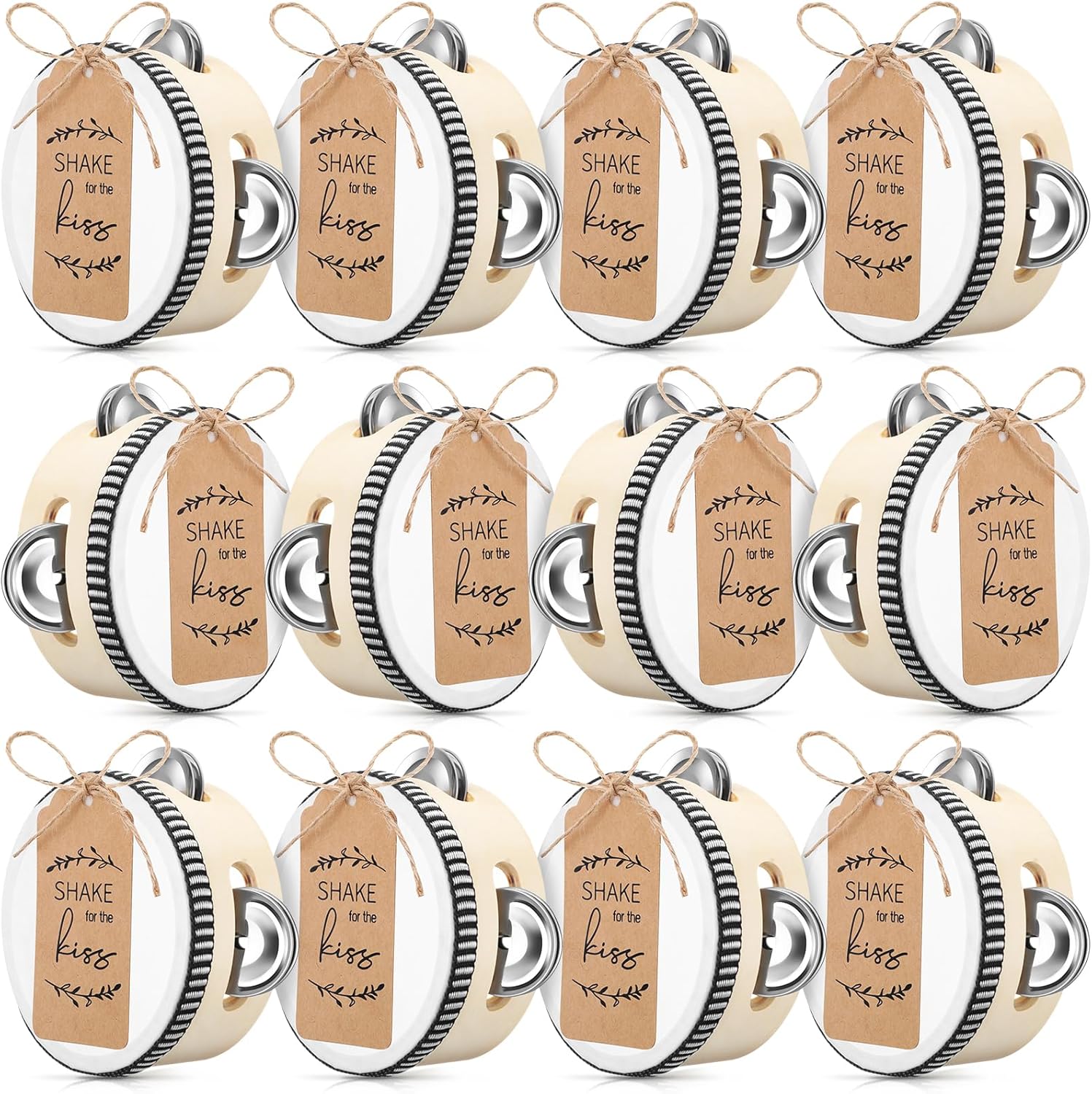 4 Inch Wedding Tambourines Bulk for Adults - Perfect Party Favor