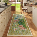 Runner Rug for Kitchen 2ft 6inx8ft Washable Runner - Soft Peacock