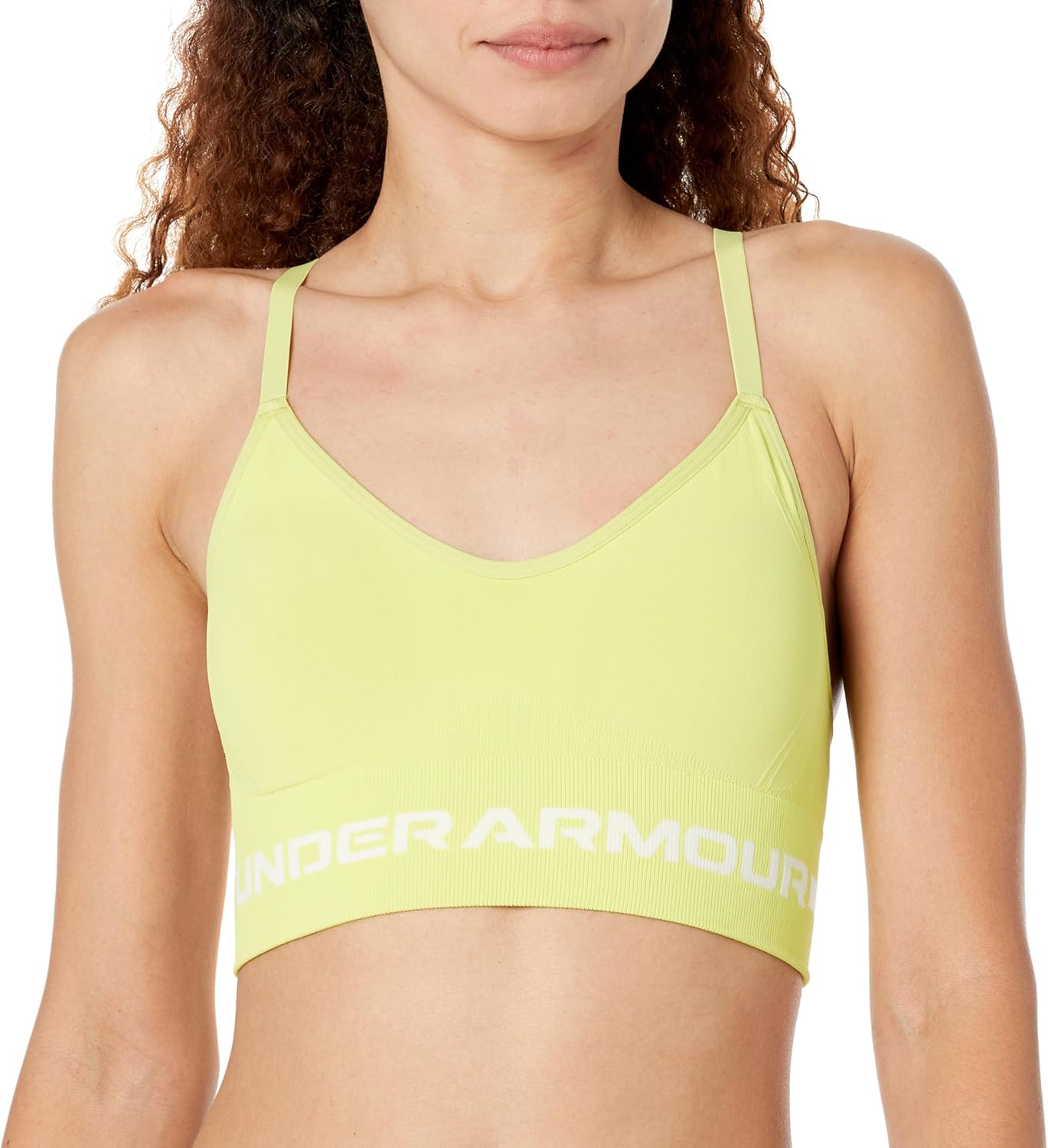 Under Armour Women's Seamless Low Long Bra for Comfort & Support