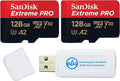 SanDisk Extreme PRO 128GB MicroSD Card 2-Pack - Fast 4K Storage