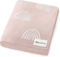 Knit Baby Swaddle Blanket for Girls - Soft 100% Cotton Cozy