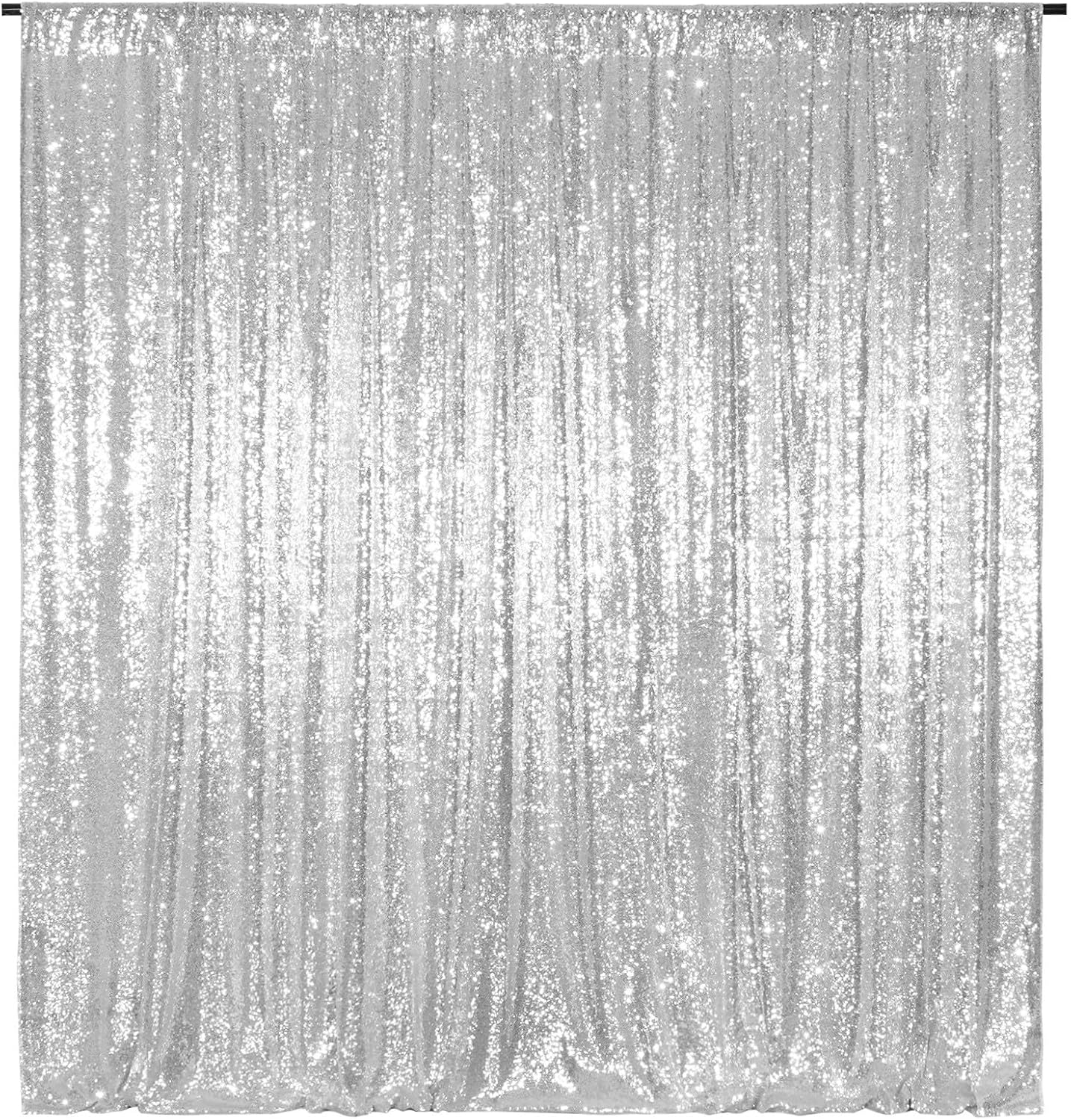 Stunning Silver Sequin Photography Backdrop for Events and Parties
