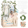 Large Baby Shower Gifts Basket Wooden Crate - Personalized Baby Gift