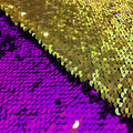 Color-Shifting Sequin Fabric 15ft/5 Yard Gold to Purple - Reversible