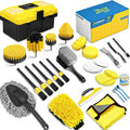 30PCS Car Detailing Kit with Drill Brushes - Complete Cleaning Set
