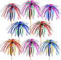 200 9 Blue Foil Frill Cupcake Topper Picks