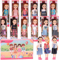 Little Girls Party Favors Dolls 12 Pack - Mini 5.5in Toddler Dolls