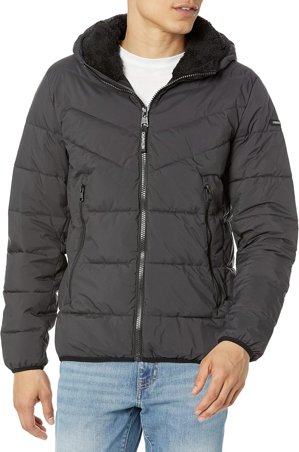 Calvin Klein mens Heavyweight Short Puffer Jacket for Winter