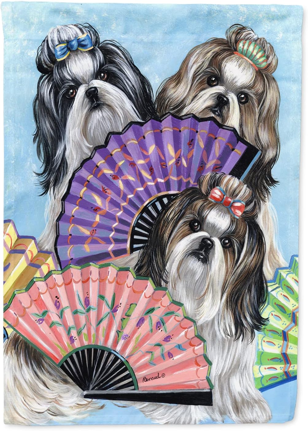 Shih Tzu Decorative House Flag - Large Porch Sleeve Banner
