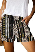 Womens Casual Drawstring Shorts Summer Elastic Waist Pocketed Pants