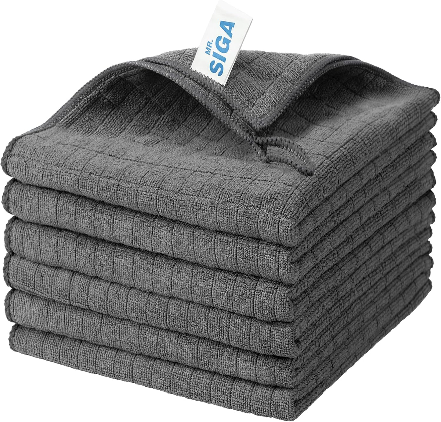 MR.SIGA 6-Pack Microfiber Cleaning Cloths 13.8 x 15.7 in - All-Purpose Towels
