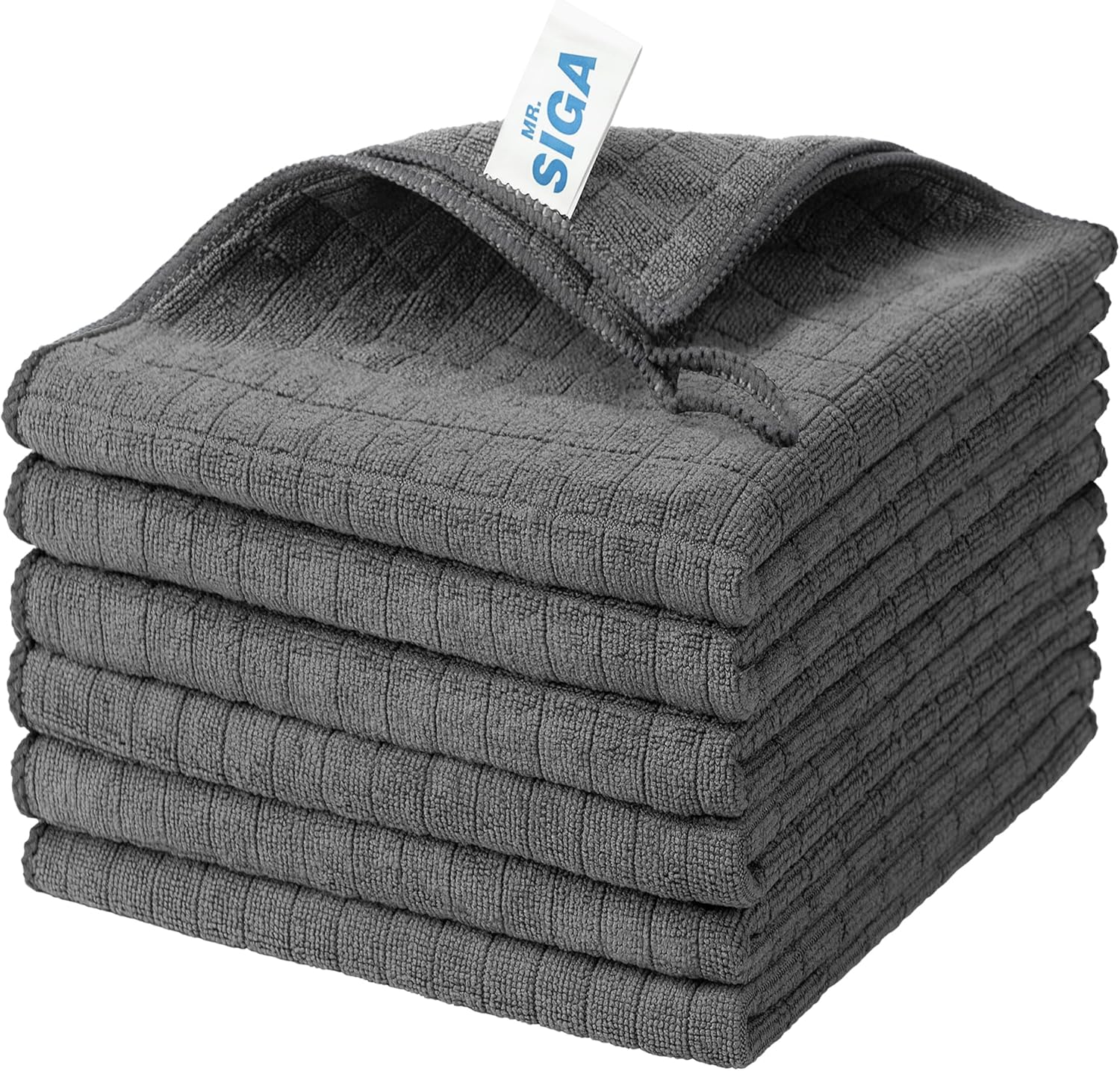 MR.SIGA 6-Pack Microfiber Cleaning Cloths 13.8 x 15.7 in - All-Purpose Towels
