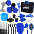Car Detailing Brush Kit 27PCS - Complete Drill Brush Set for Wheels