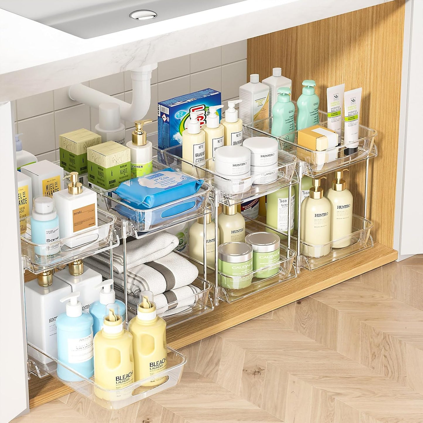 Under Sink Organizer for Bathroom Storage and Easy Access