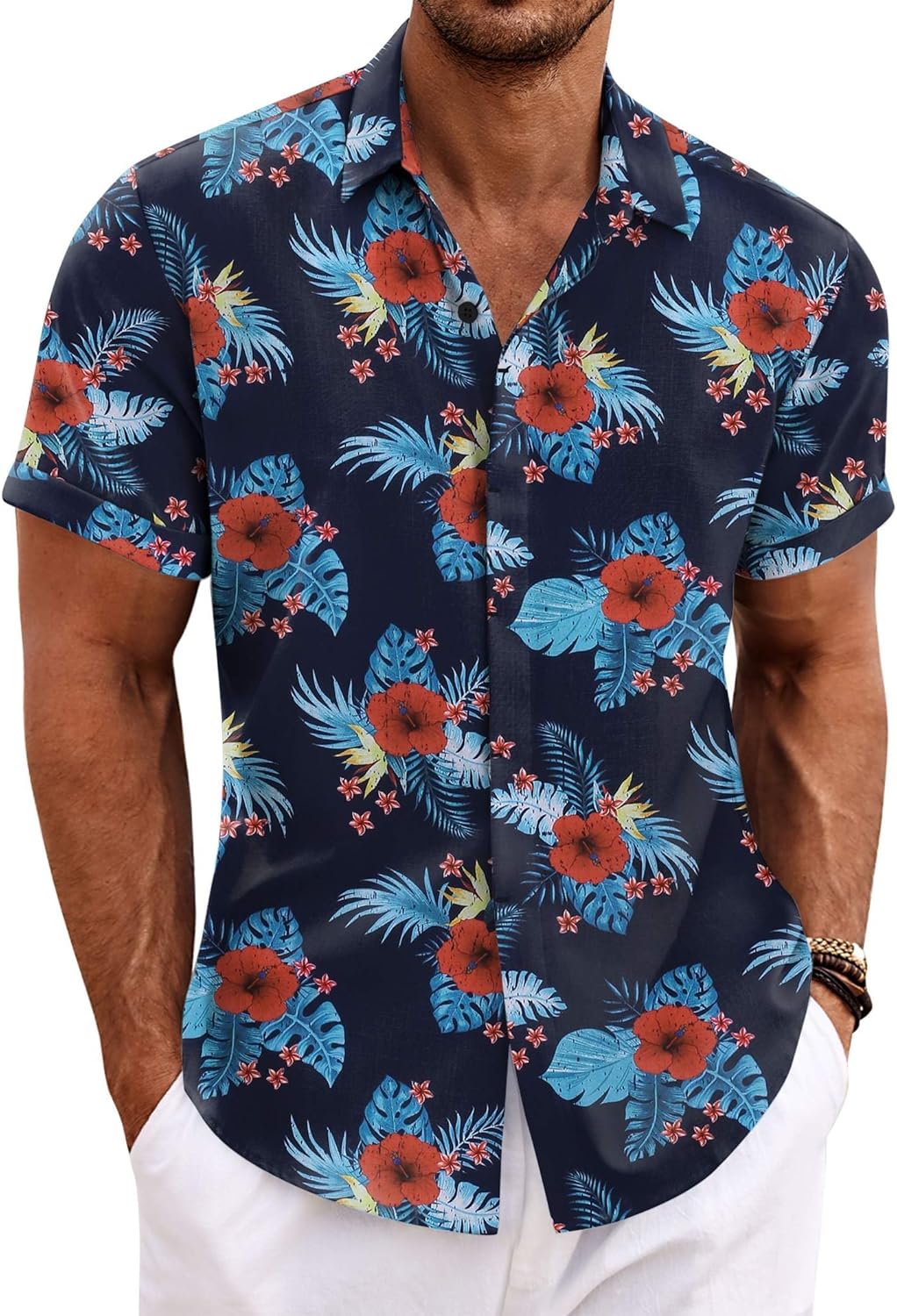 COOFANDY Men's Linen Shirts for Casual Summer Beach Style
