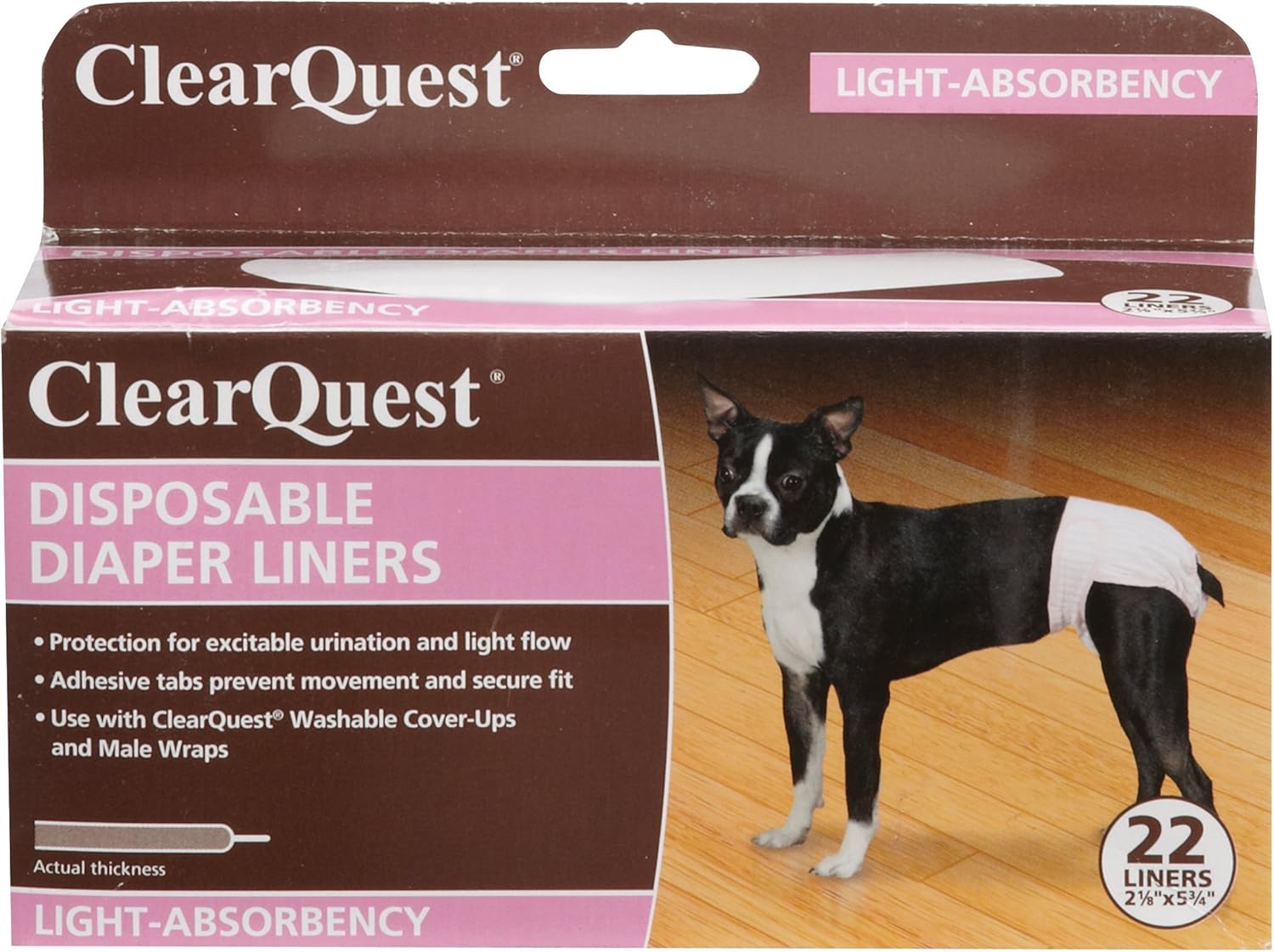 Extra Protection Disposable Dog Diaper Liners, 22-Pack, Absorbent Pads