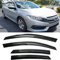 Window Visors Rain Guards for 2016-2021 Honda Civic 4 Door Sedan