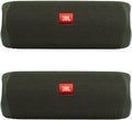 JBL Flip 5 Bundle, Green (Pack of 2) - Portable Waterproof Speakers