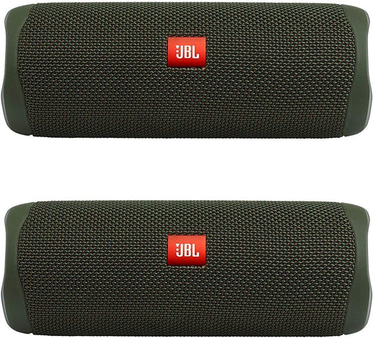 Double the Fun: JBL Flip 5 Bundle, Green x2