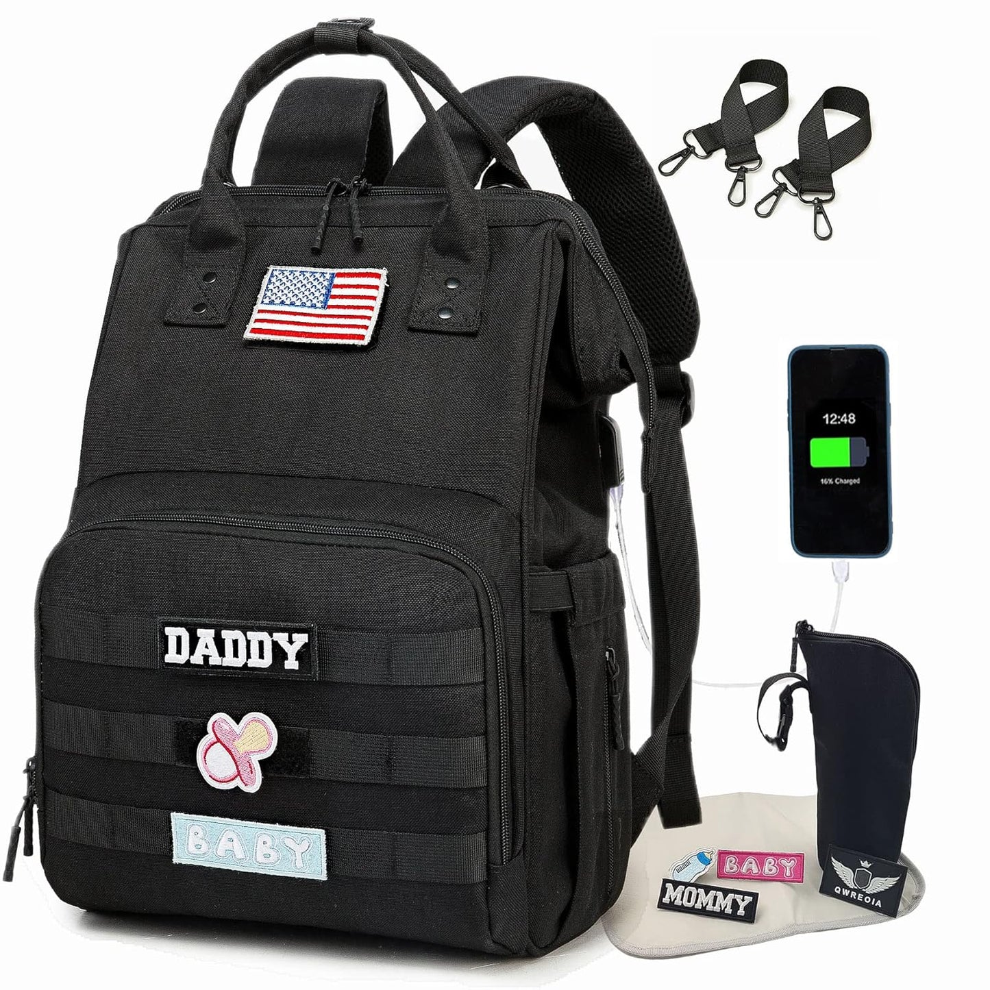 Diaper Bag Backpack for Dad and Mom with USB Charging Port