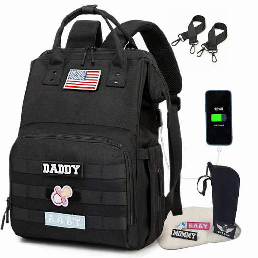Diaper Bag Backpack for Dad and Mom with USB Charging Port