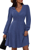 PRETTYGARDEN Womens Sweater Dress 2025 - Ribbed Fit & Flare Mini