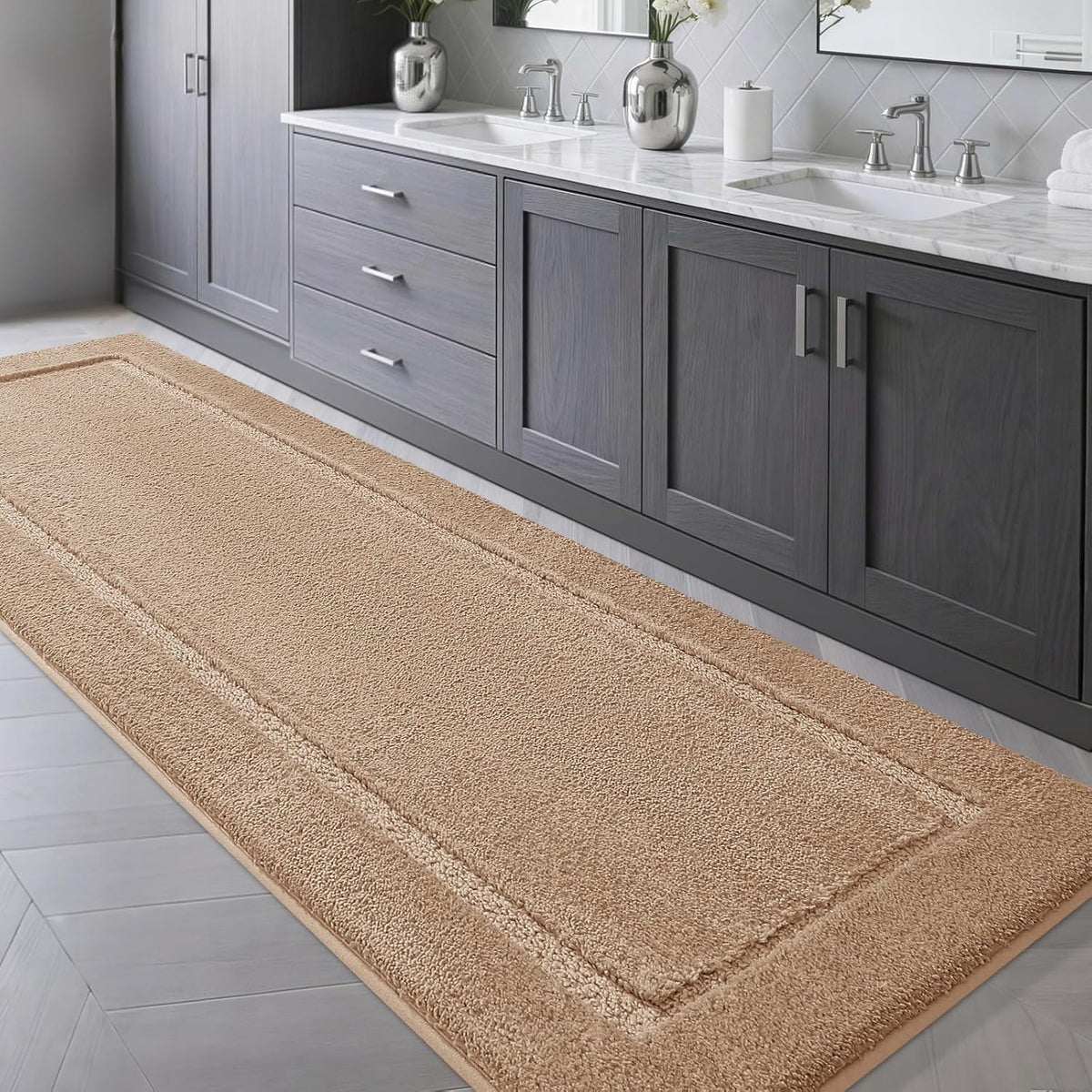 Ultra Soft Thick Plush Bathroom Rugs 48in x 20in for Home Decor