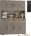 71 in Tall Kitchen Pantry Hutch Cabinet with Charging Station