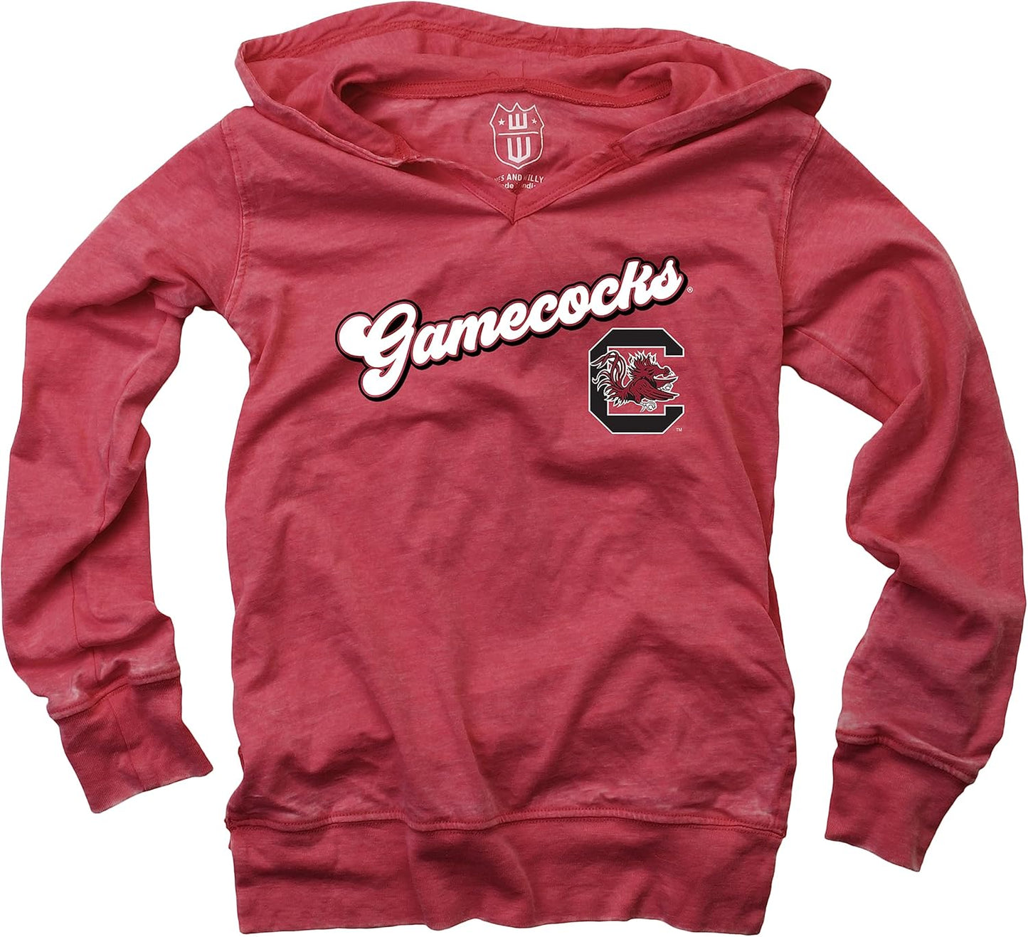 NCAA Girls V-Neck Hoodie Tee by Wes and Willy for Comfort